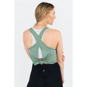 ZYIA Nimbus Split Back Tank - Forest - S